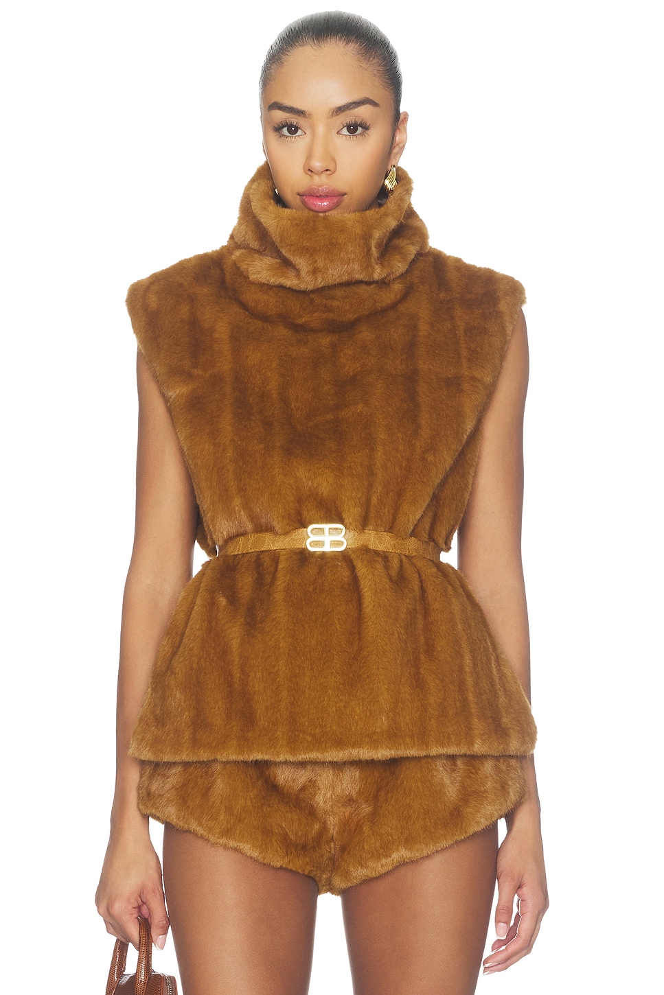 Bronx Banco Faux Mink Sleeveless Vest
