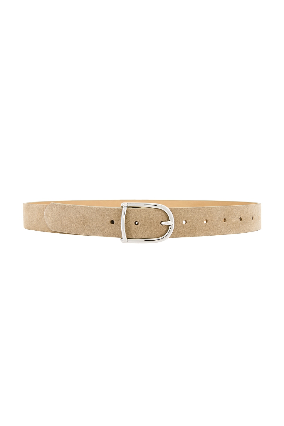 BLACK SUEDE STUDIO Frame Belt in Sand Suede | REVOLVE display picture 3