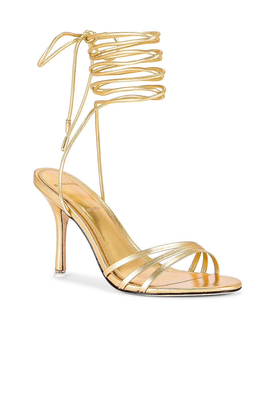 Black Suede Studio Leandra Heeled Sandal