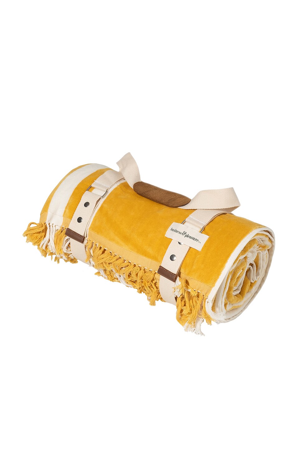 business & pleasure co. Beach Blanket in Vintage Yellow Stripe