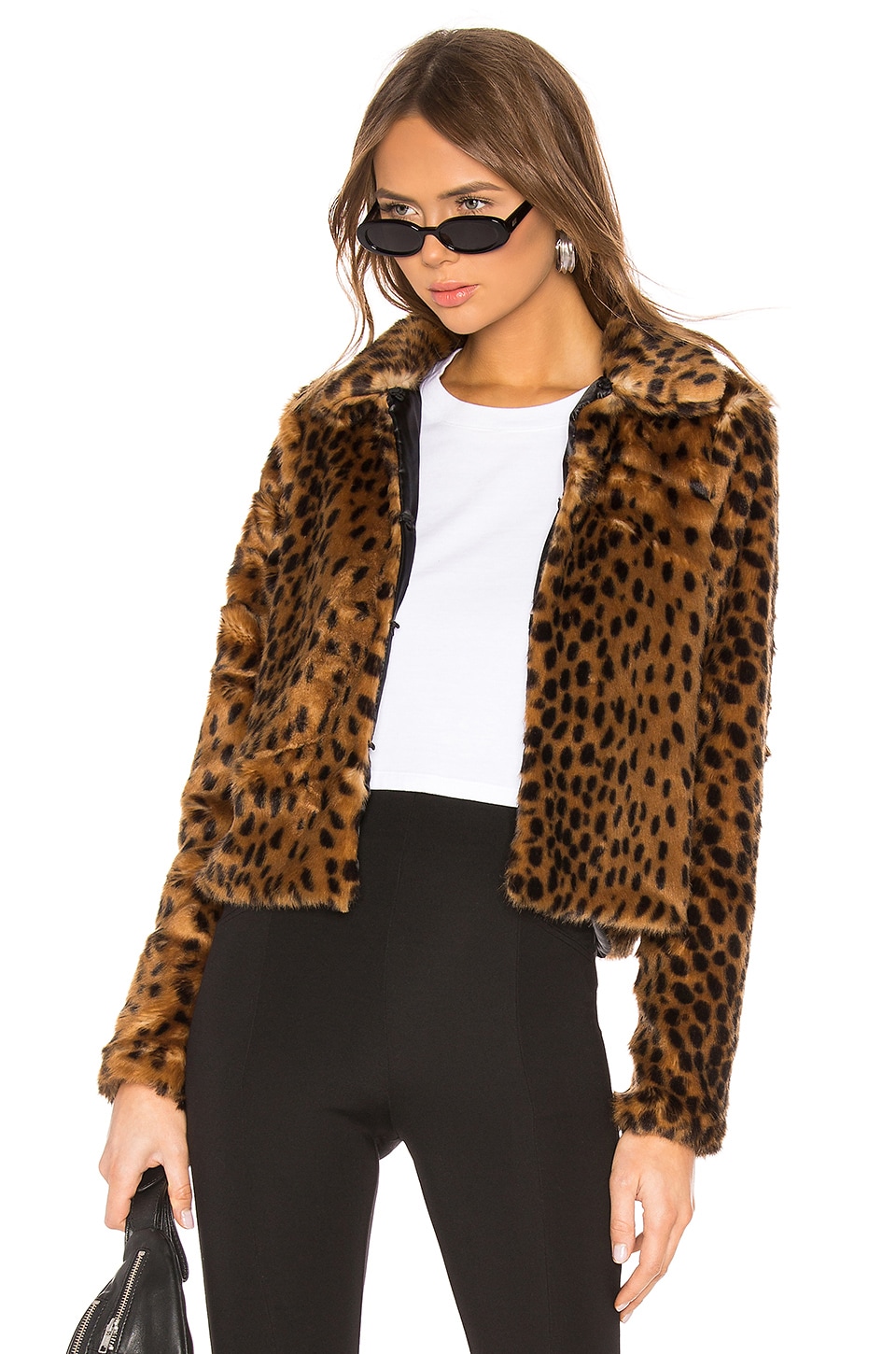 view 1 of 4 Casey Leopard Faux Fur Coat in Leopard