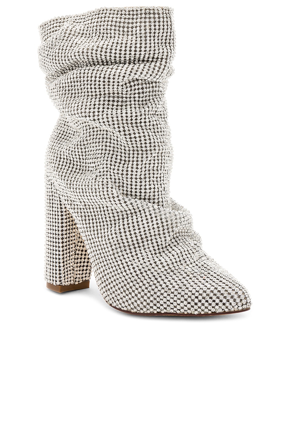 superdown Crystal Chainmail Bootie in Silver