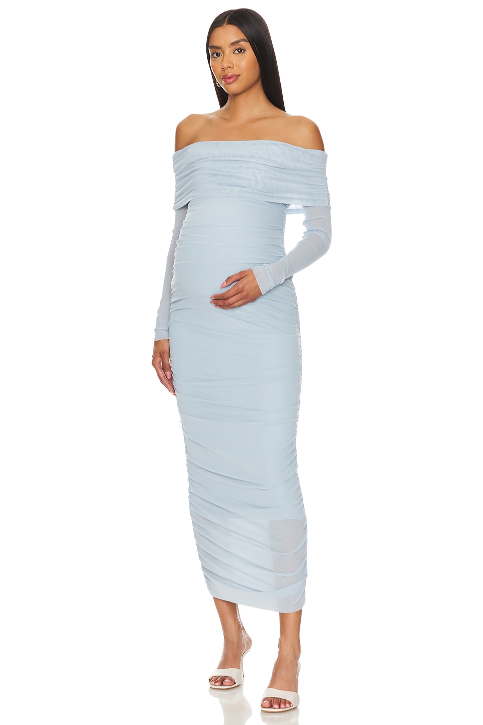 Off The Shoulder Mesh Dress