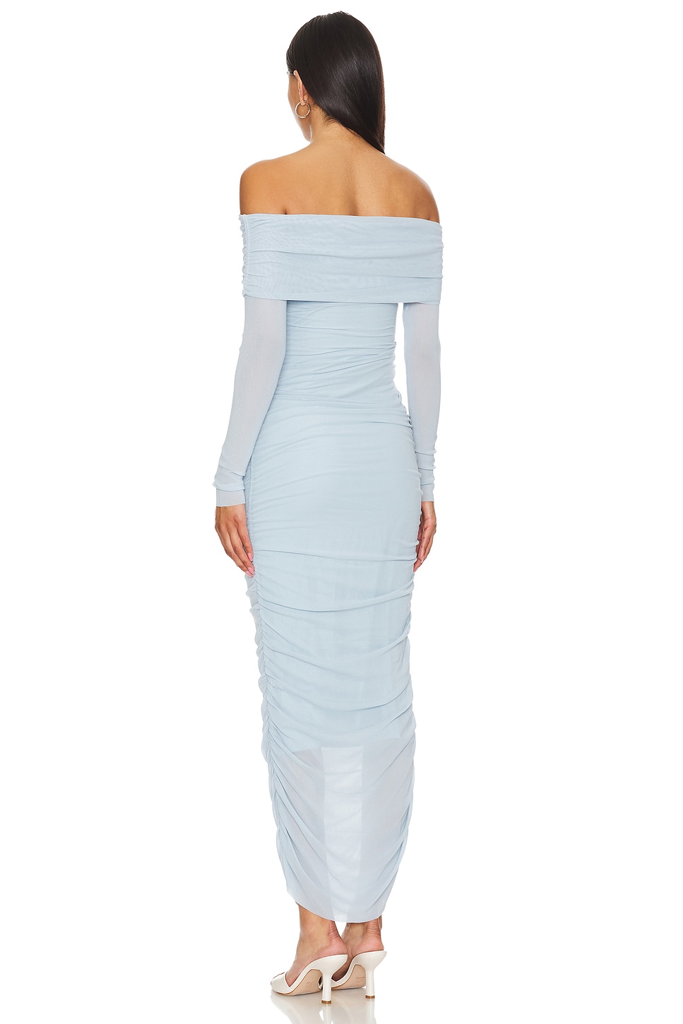 Off The Shoulder Mesh Dress