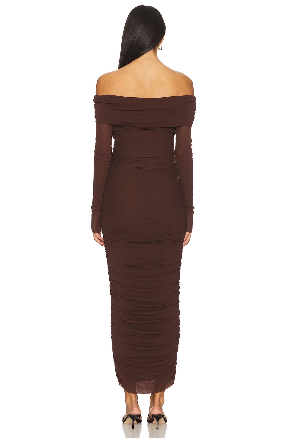 Off The Shoulder Mesh Dress