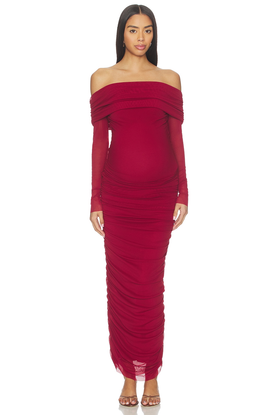 Off The Shoulder Mesh Dress - thumbnail 3
