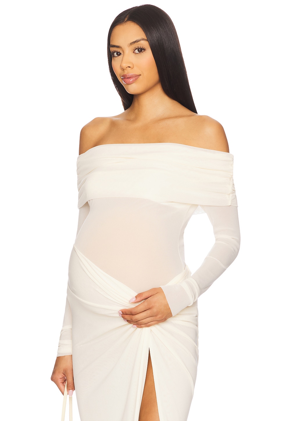 Off The Shoulder Mesh Top