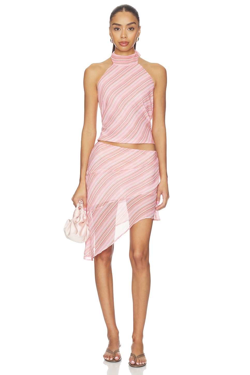Bella Venice The Harley Skirt in Pink Stripe