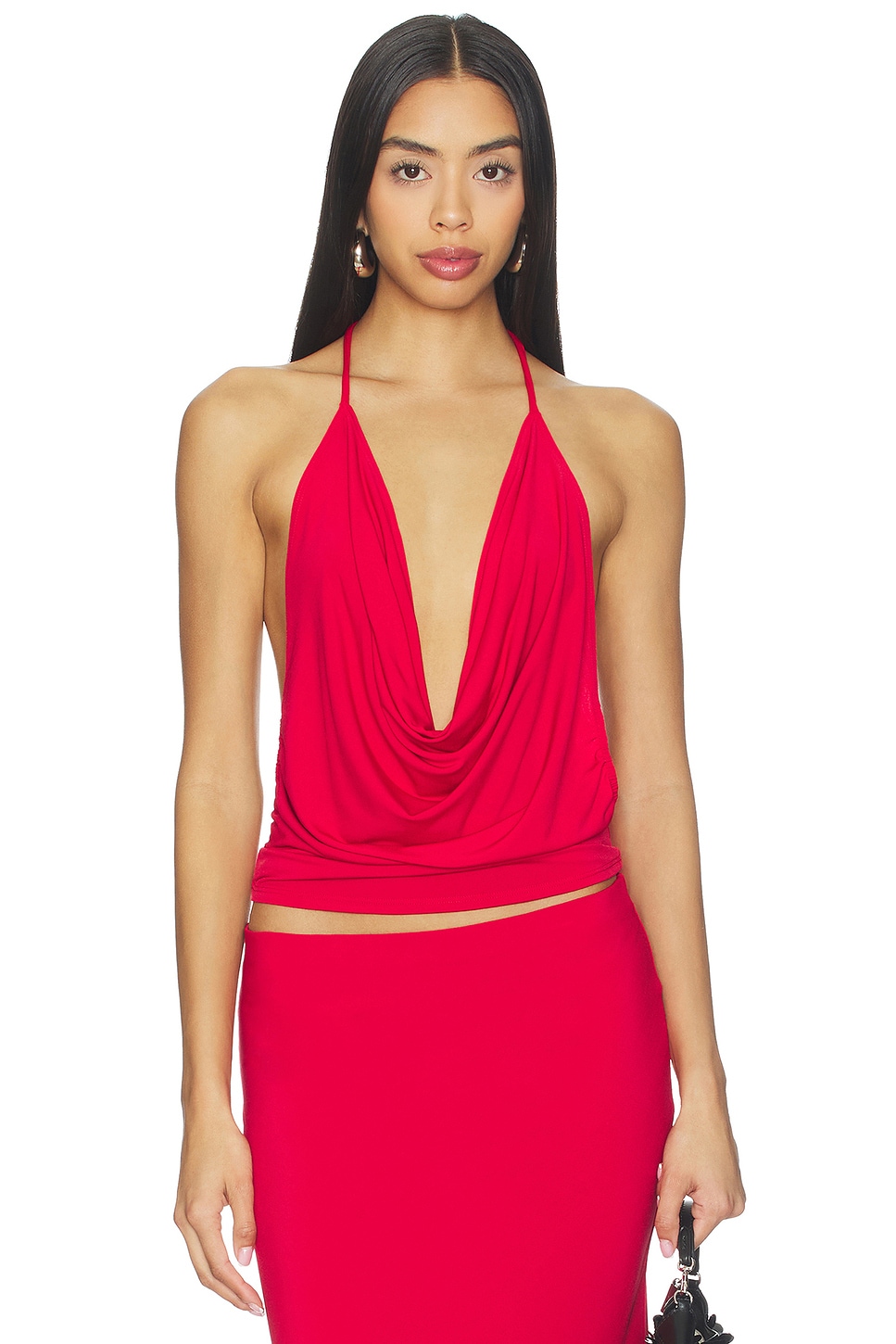 Bella Venice The Elsa Halter Top in Red | REVOLVE