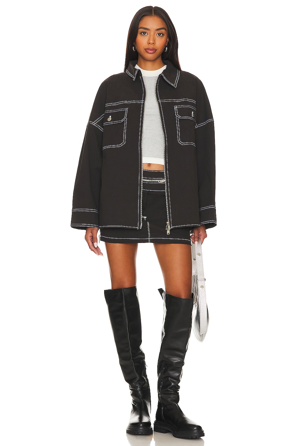 DEVOA Jacket Cotton/ Nylon （BLACK） -FASCINATE