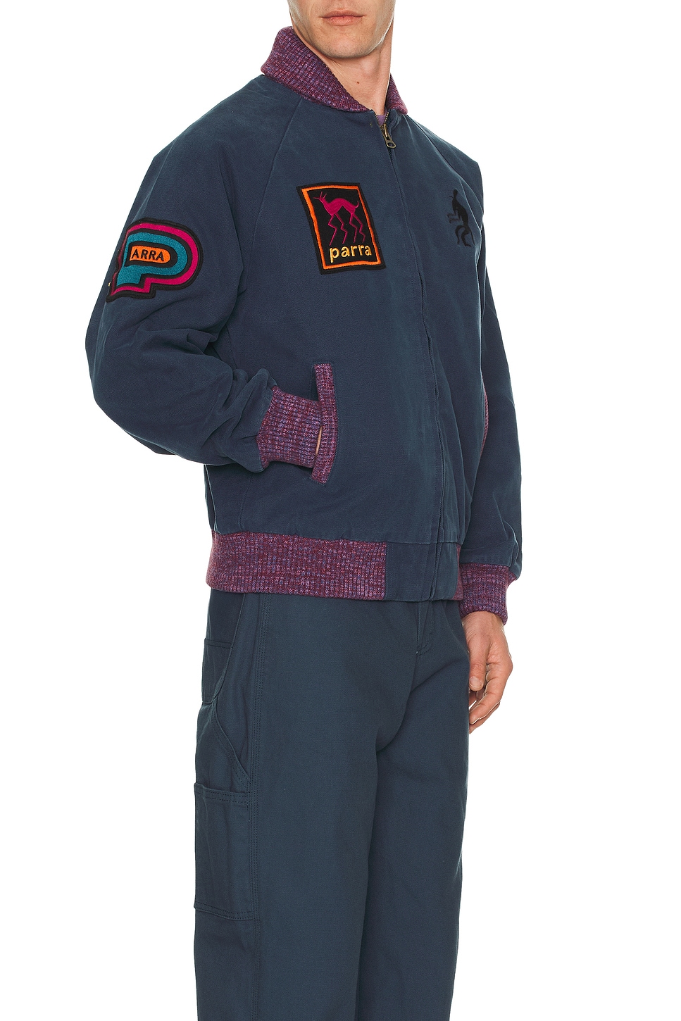 ずっと真夜中でいいのに。 VARSITY JACKET(Navy) L バーシティジャケット(Navy) - ZUTOMAYO MART