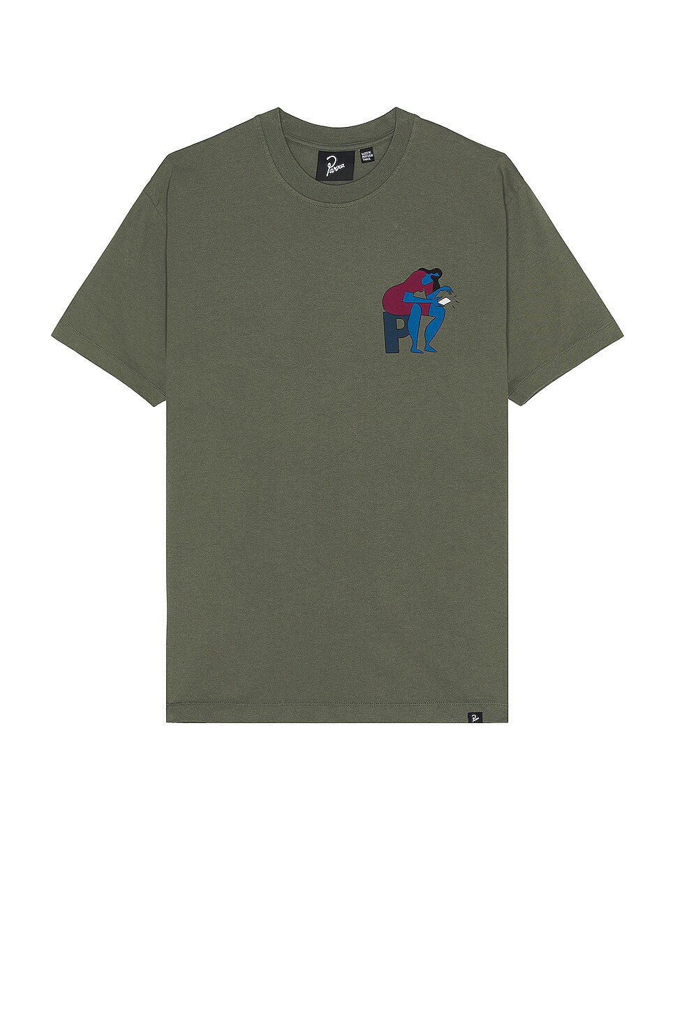 By Parra Insecure Days T-shirt en Greyish Green