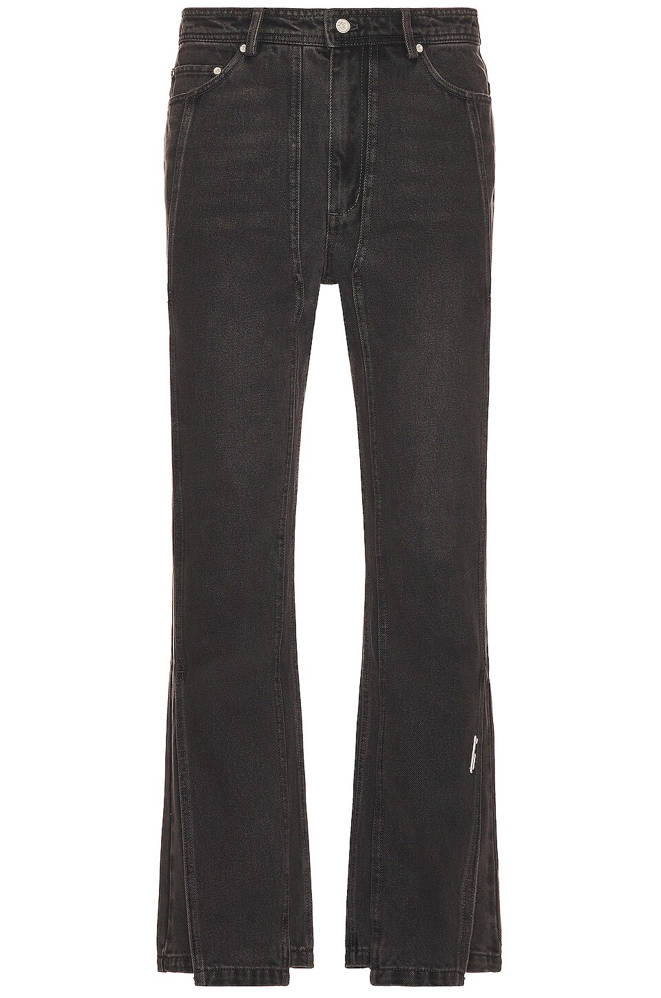 C2H4 Layered Flappy Straight Jean in Faded Black