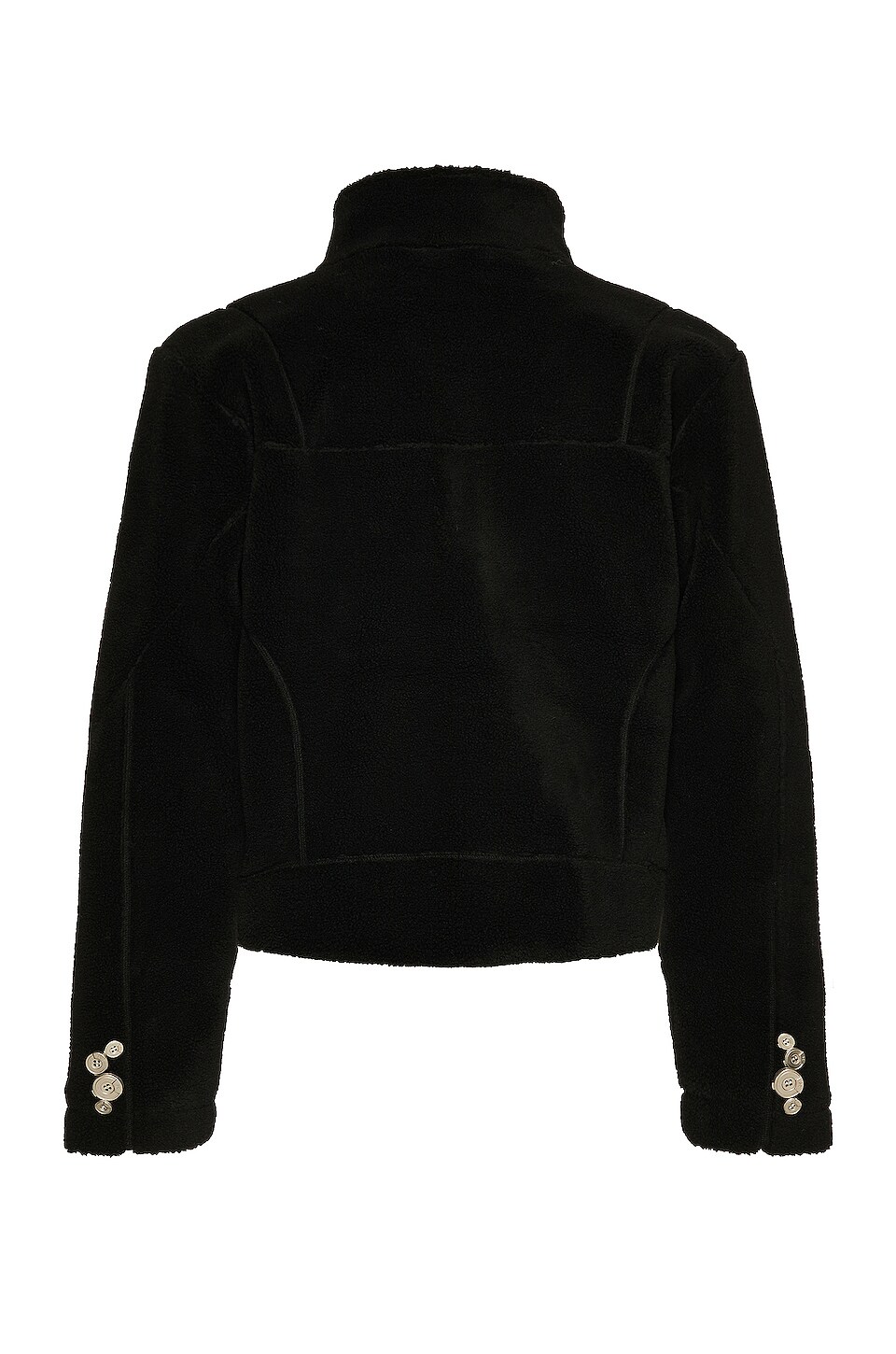 C2H4 Intervein Stitch Fleece Jacket in Black