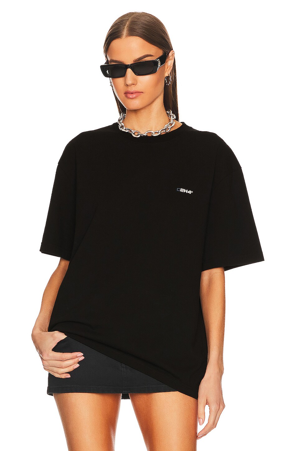 C2H4 Logo Tee in Black
