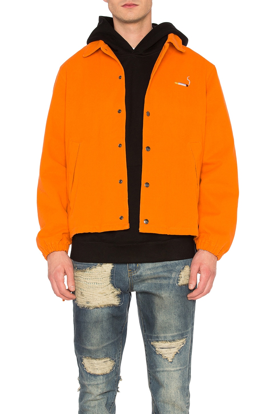 coach jacket orange