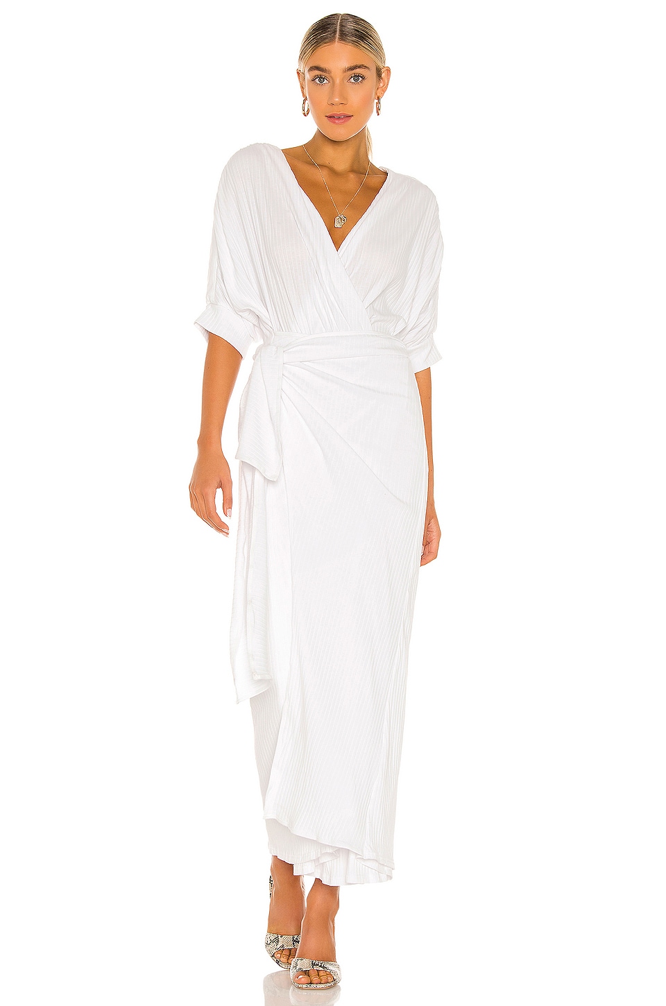 Callahan Sami Rib Maxi Dress in White | REVOLVE