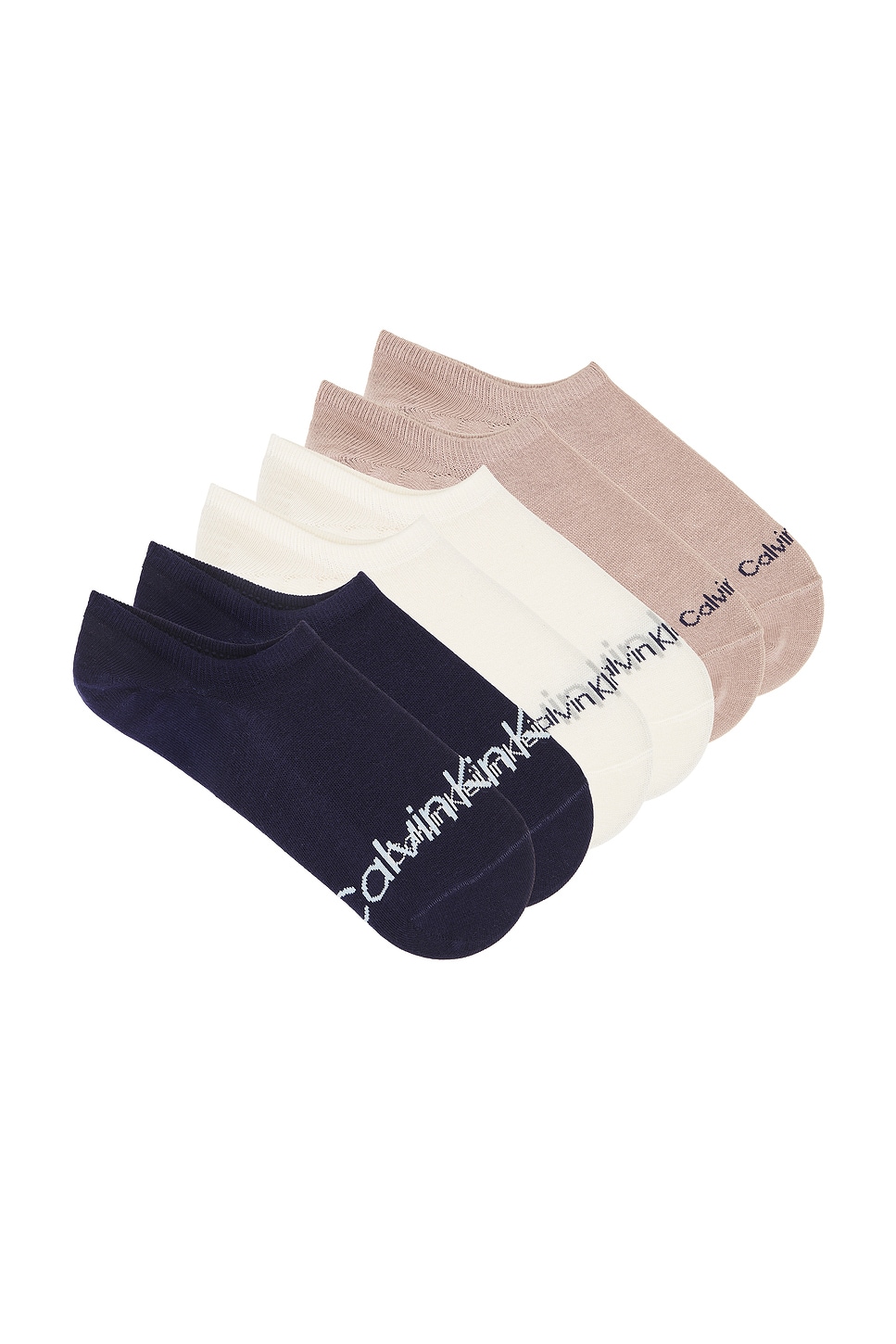 Calvin Klein 3 Pack Organic Cotton Liner Socks in Tan Multi | REVOLVE