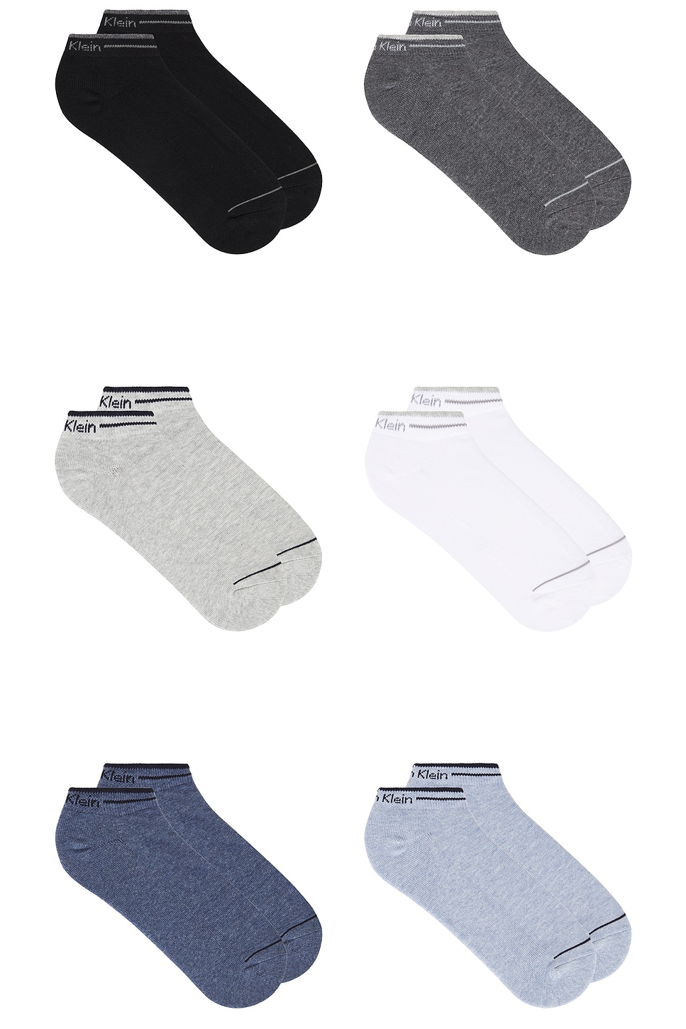 Calvin Klein 6 Pack Sport Low Cut Socks in Charcoal Heather REVOLVE