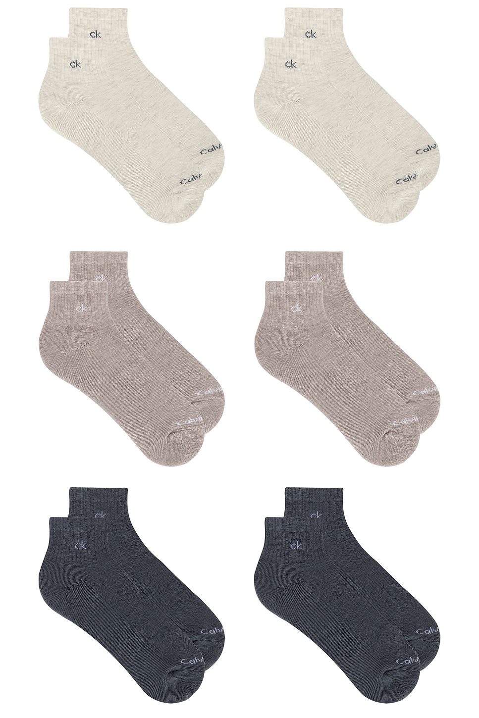 6 Pack Basic Cushion Quarter Socks