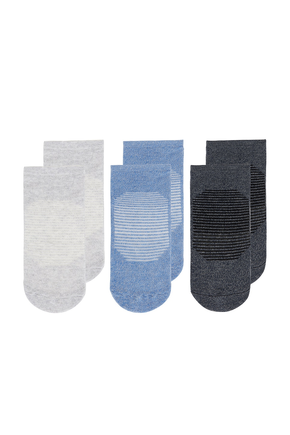 3 Pack Cushion Recycled No Show Socks - Thumbnail 4