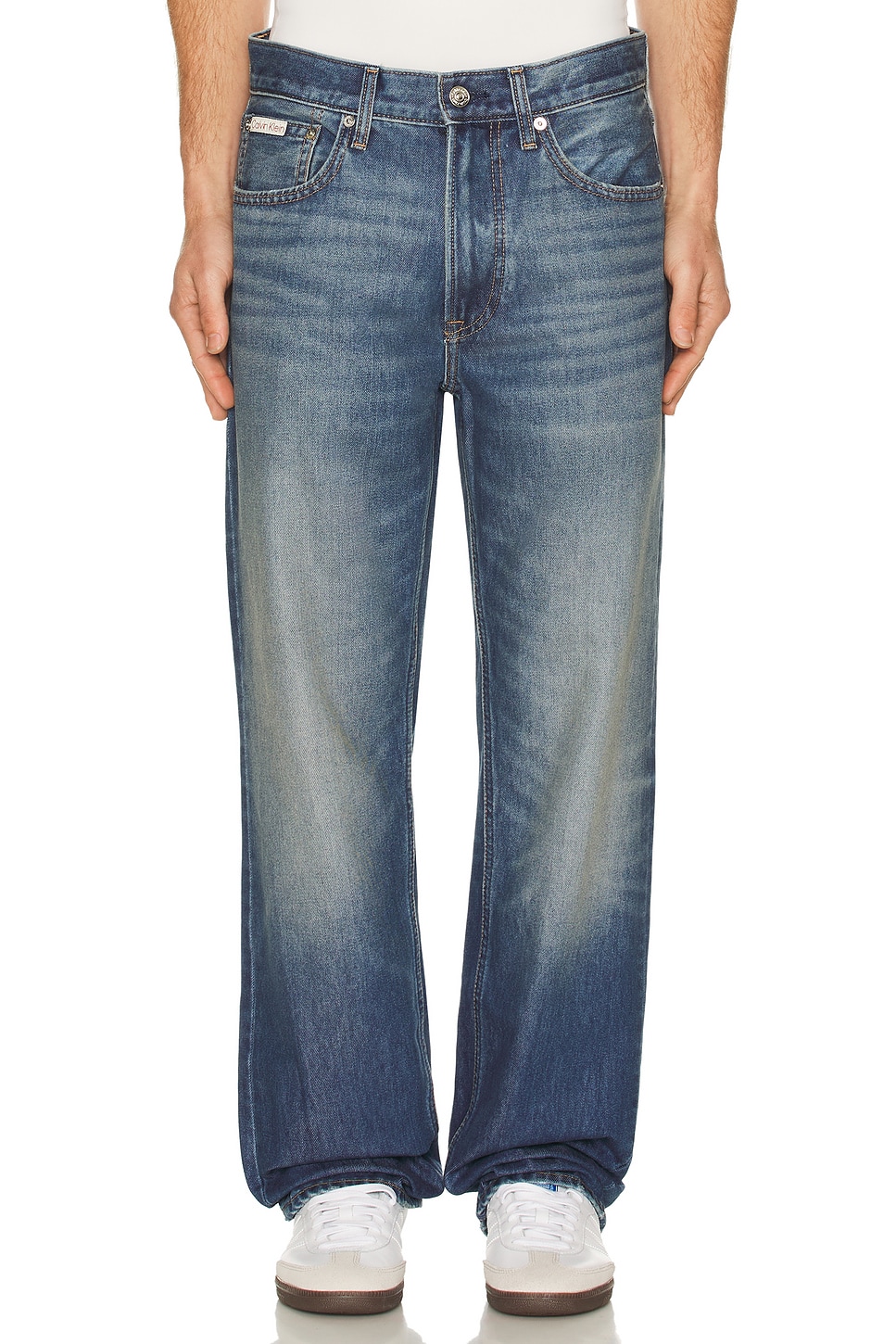 Calvin Klein 90s Straight Jeans in Blue Scallop | REVOLVE