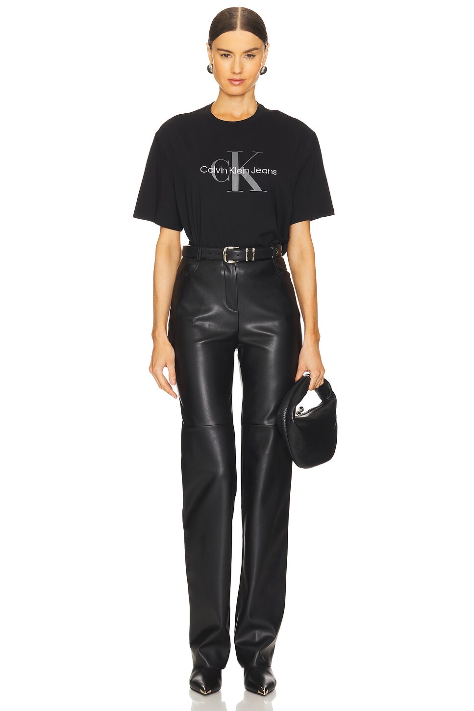 Calvin Klein Short Sleeve Hero Monologo Tee in Black | REVOLVE