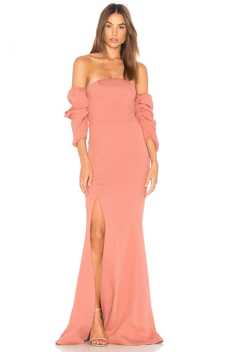 C/MEO Lift Me Maxi Dress in Terracotta