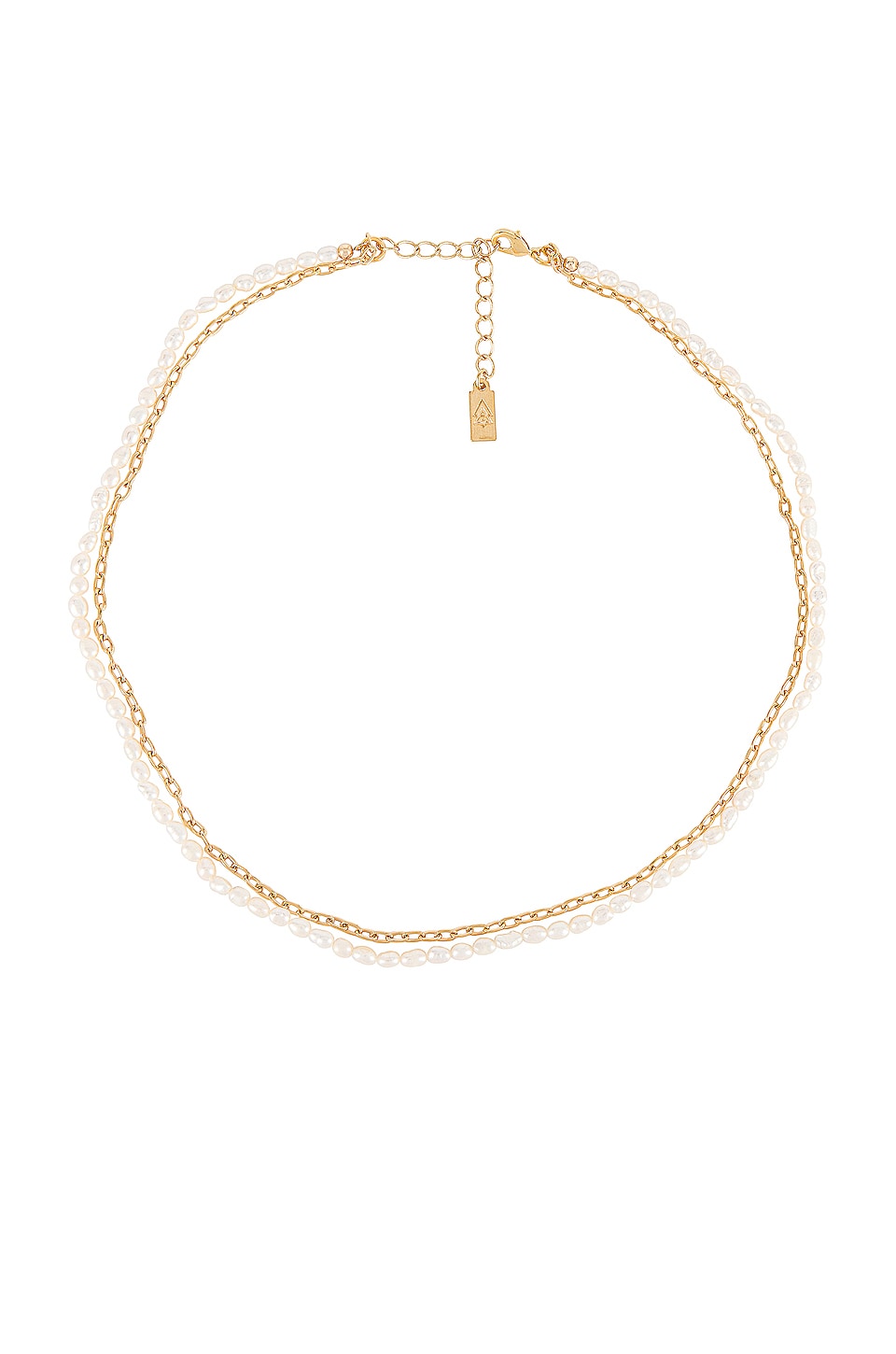 half pearl half chain necklace revolve