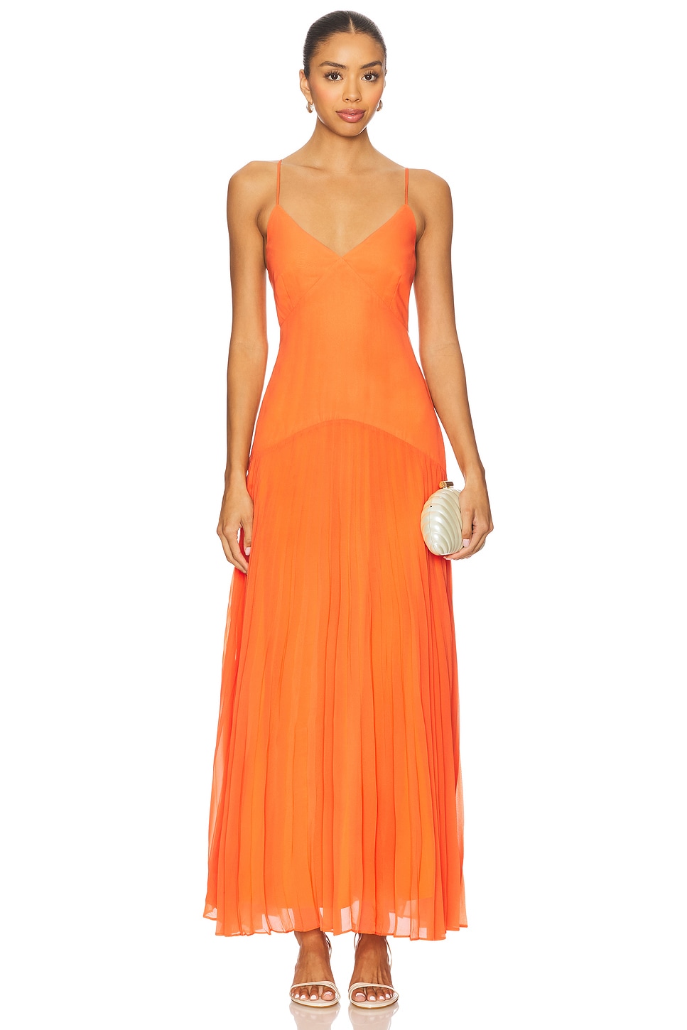 Jennelyn Chiffon Pleated Gown