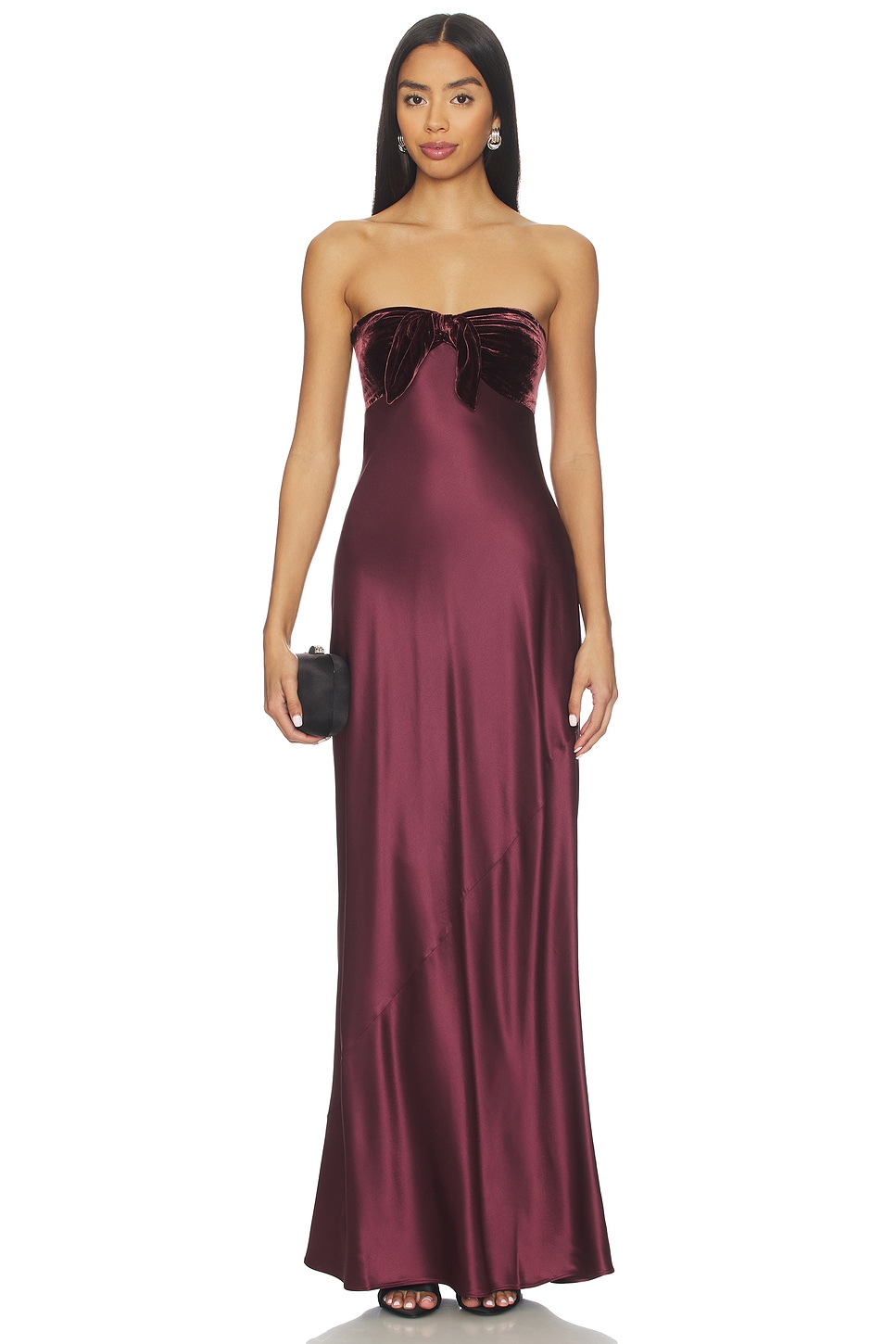 cranberry evening dress Cranberry Martini Velvet Midi in Red M / Red