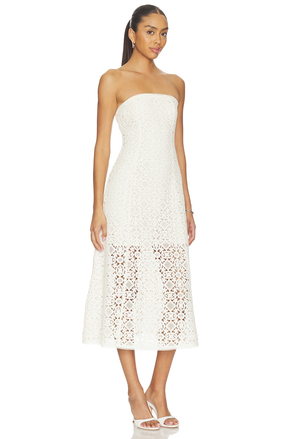 Lisboa Strapless Crochet Dress - thumbnail 3