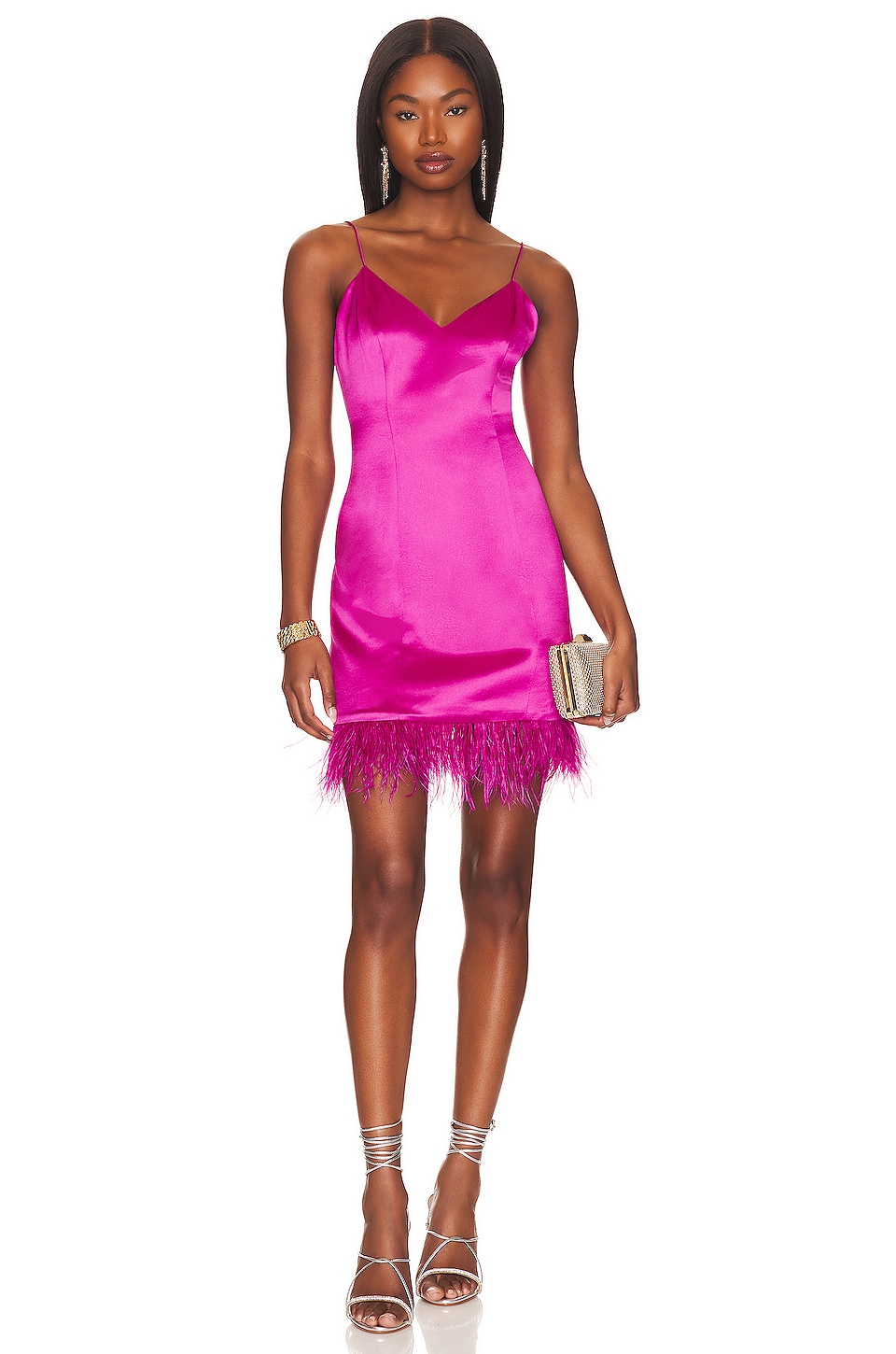 CAMI NYC Roxanne Feather Dress in Magnolia REVOLVE