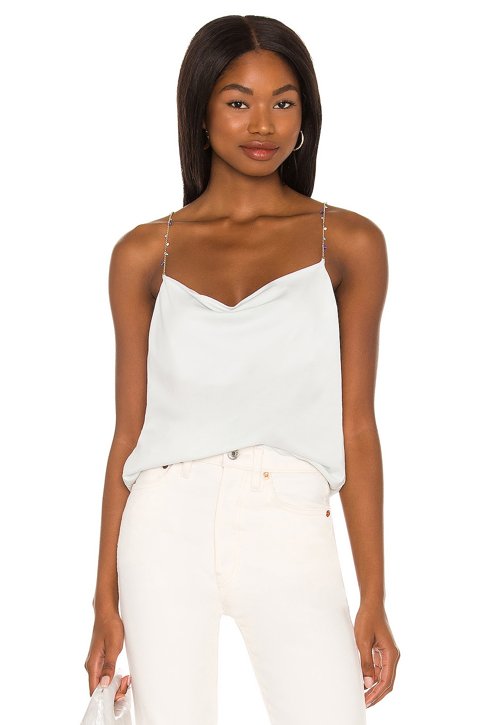CAMI NYC Busy Bead Jersey Cami in Glacier | REVOLVE