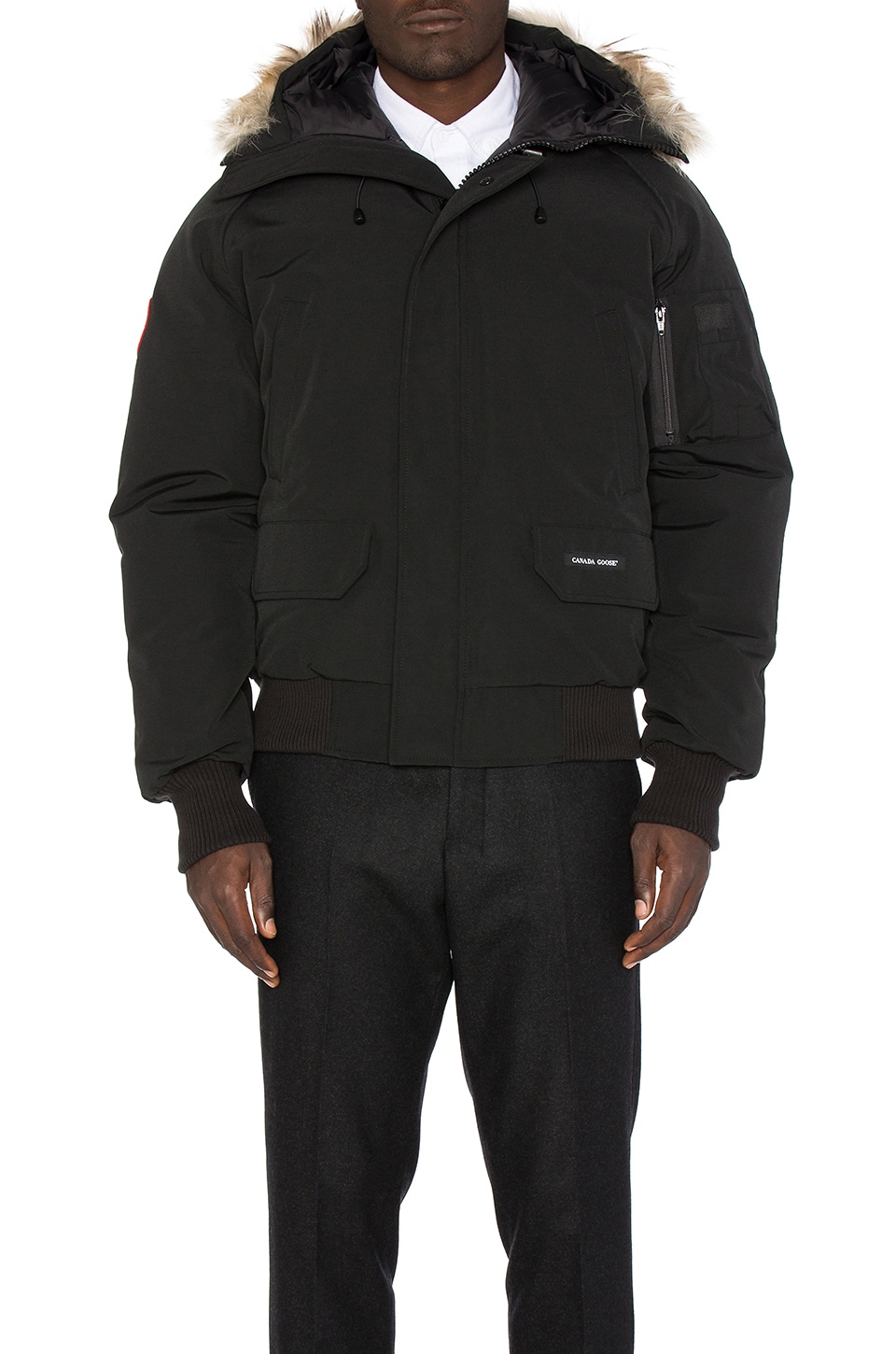 mens black canada goose bomber