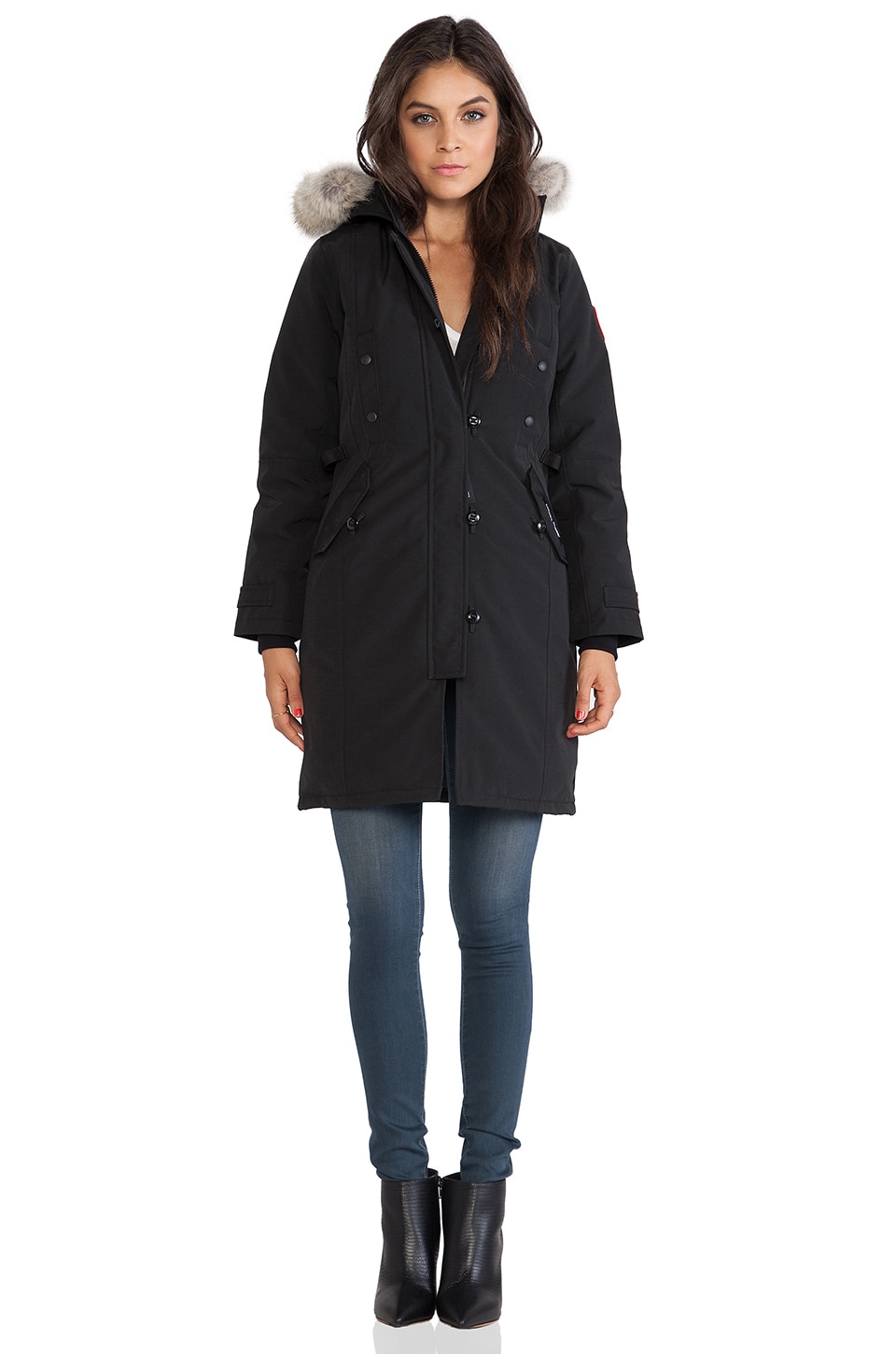 Canada Goose jackets online price - Canada Goose Kensington Parka with Coyote Fur Trim in Black | REVOLVE