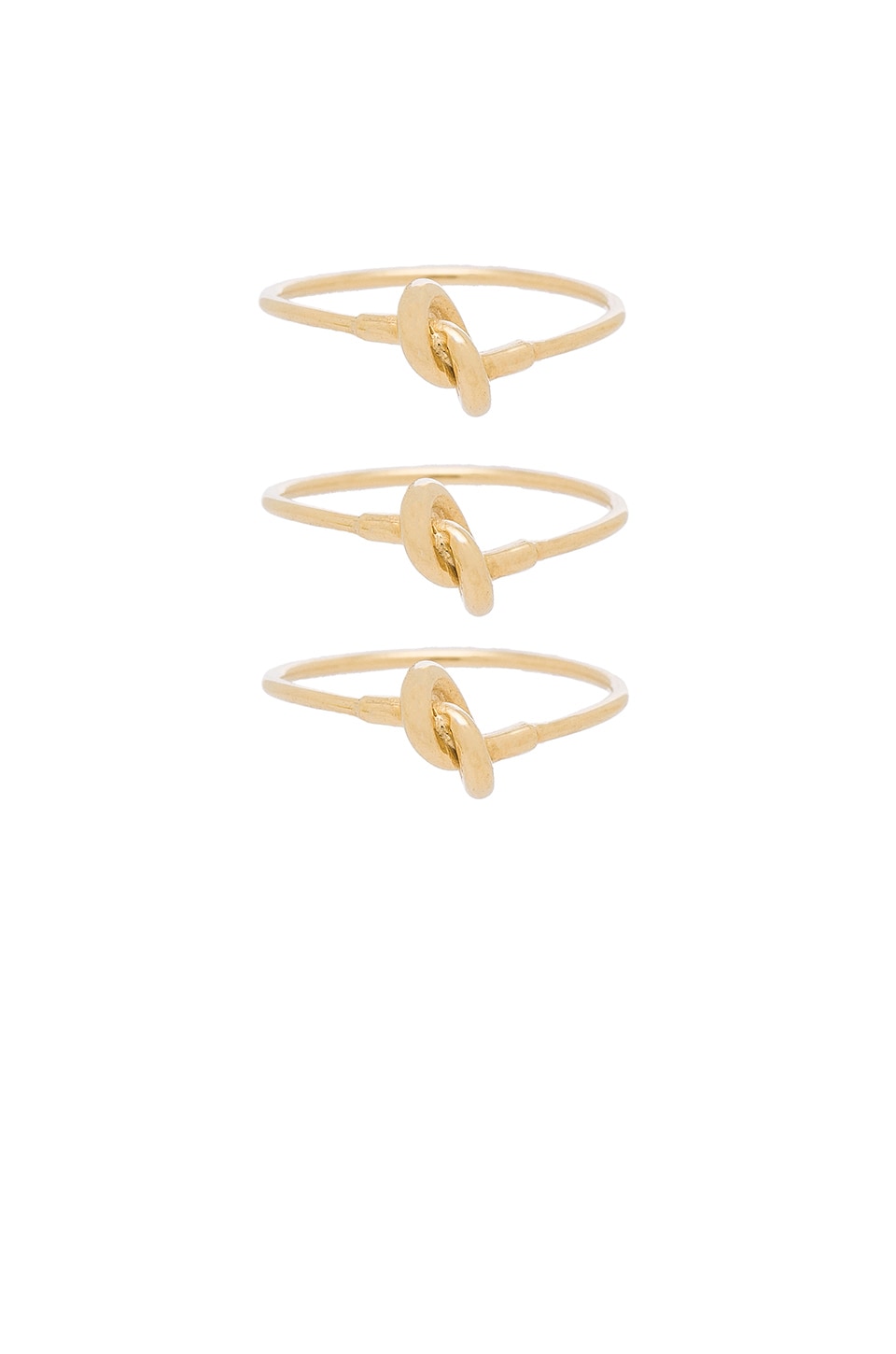 Cast of Vices Set of 3 Stackable Rings in Gold