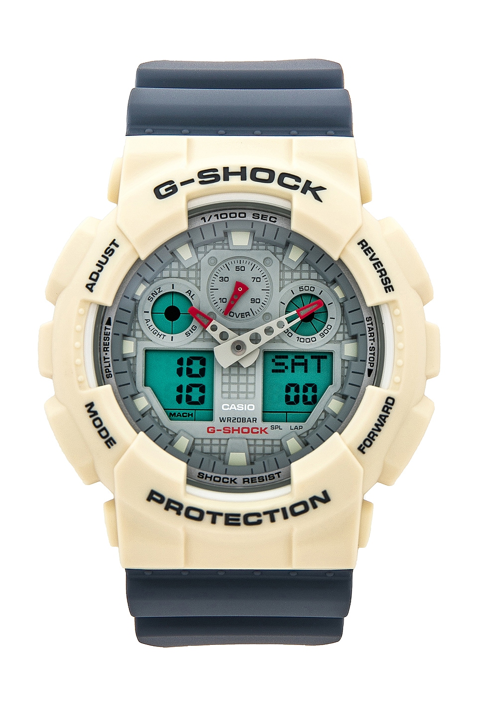 G-Shock GA100 Color Watch White & Blue |