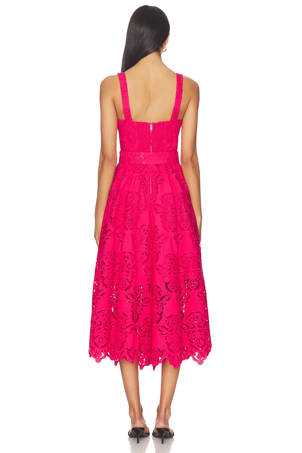 cara cara calypso sweetheart bustier floral linen midi dress Cara Cara