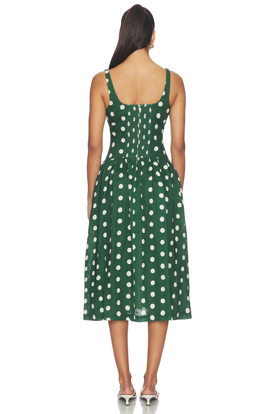 cara cara green dress Hutton Gables clean only or hand Cara Cara Octavia Dress, Fauna
