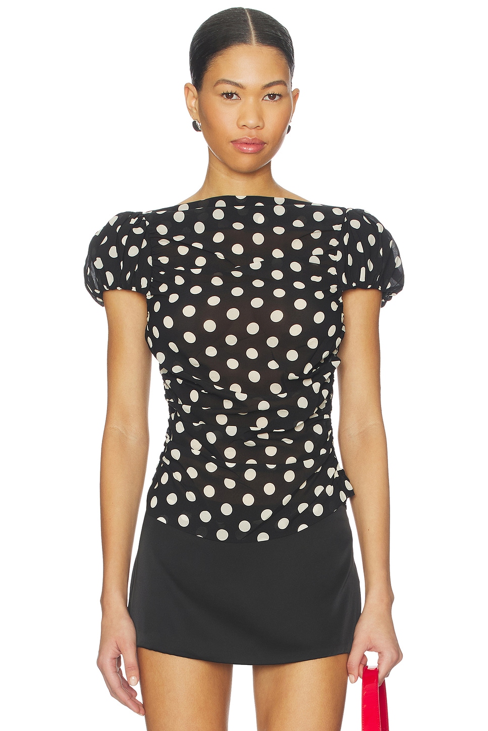 Cara Cara Melissa Top in Joelle Dot Black | REVOLVE
