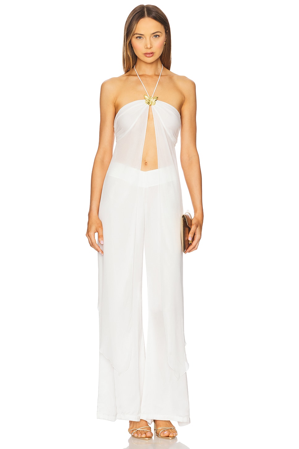 Coral Orchid Drape Top