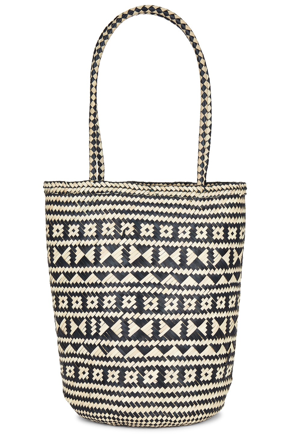 Black and white straw bag hot sale