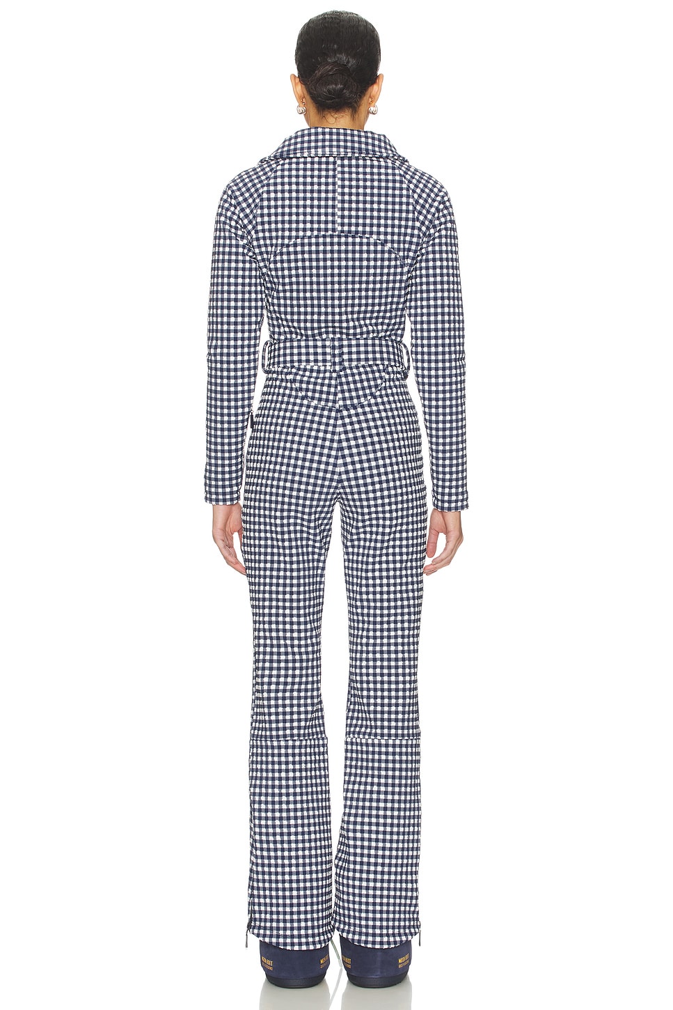 CORDOVA Chatel Ski Suit in Indigo Gingham | REVOLVE