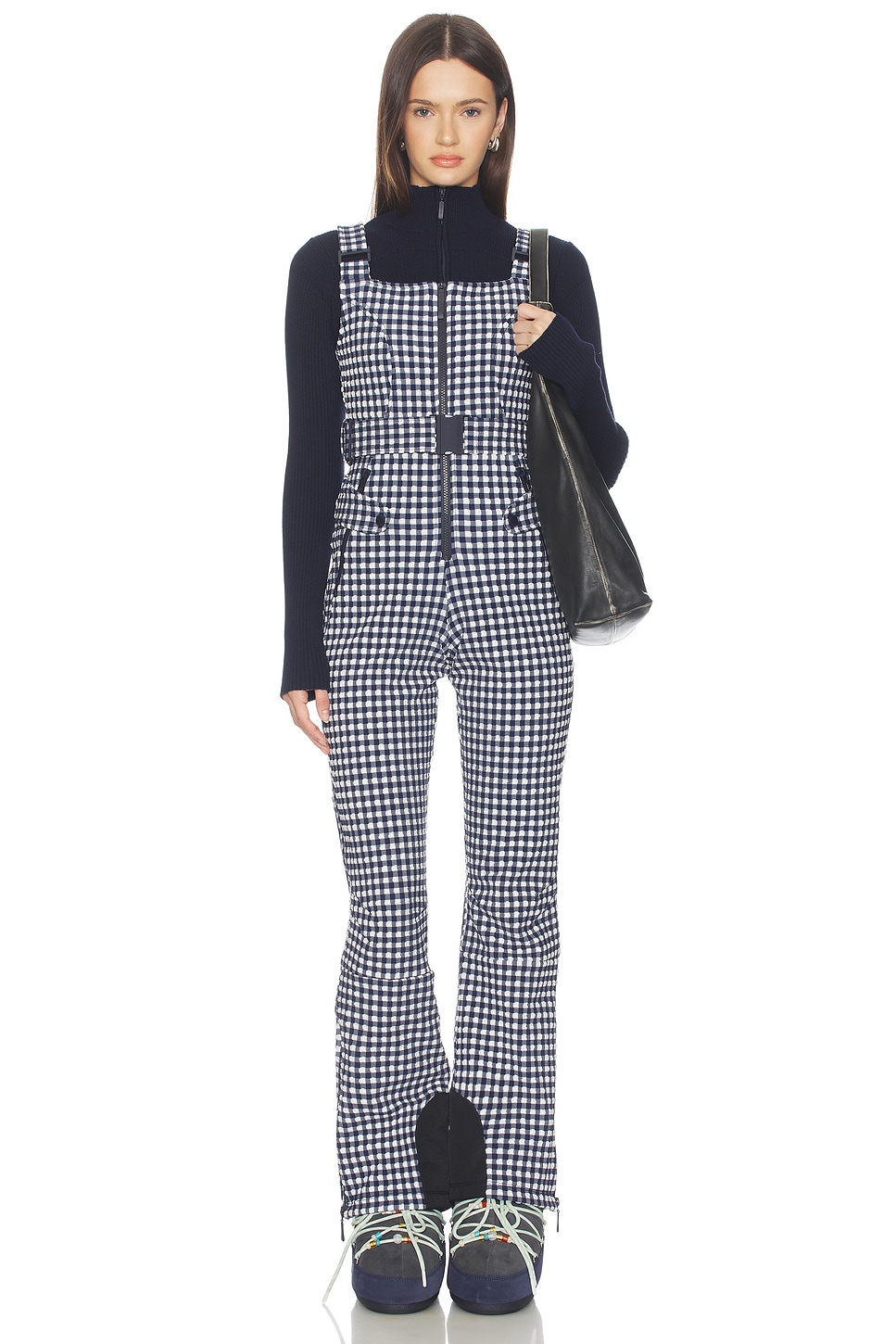 CORDOVA Fernie Ski Bib in Indigo Gingham | REVOLVE