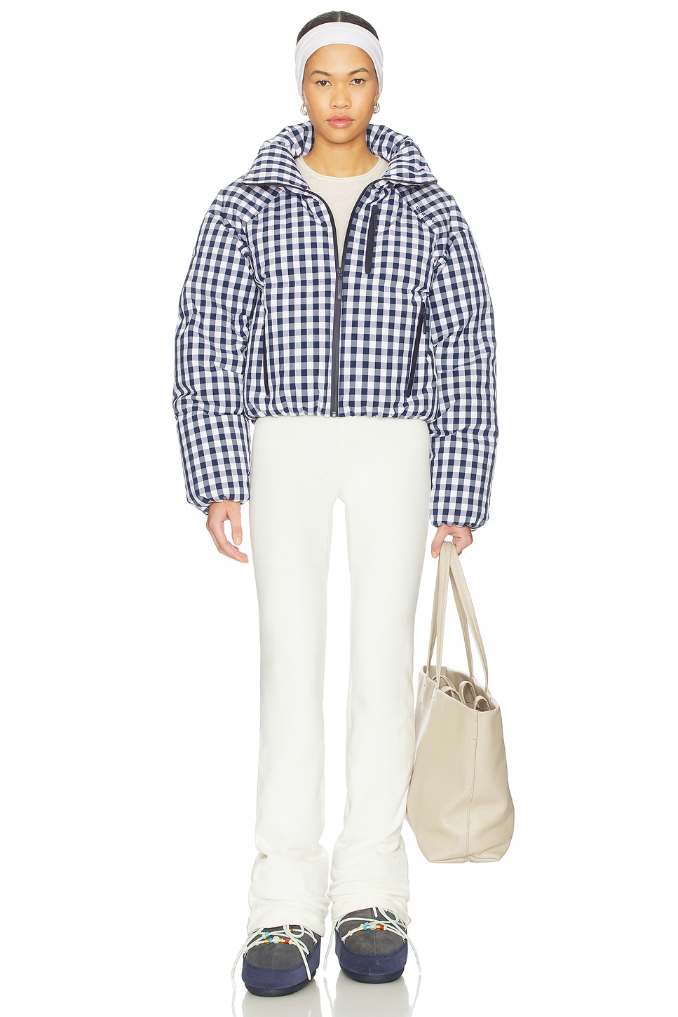 CORDOVA Cortina Ski Jacket in Indigo Gingham | REVOLVE