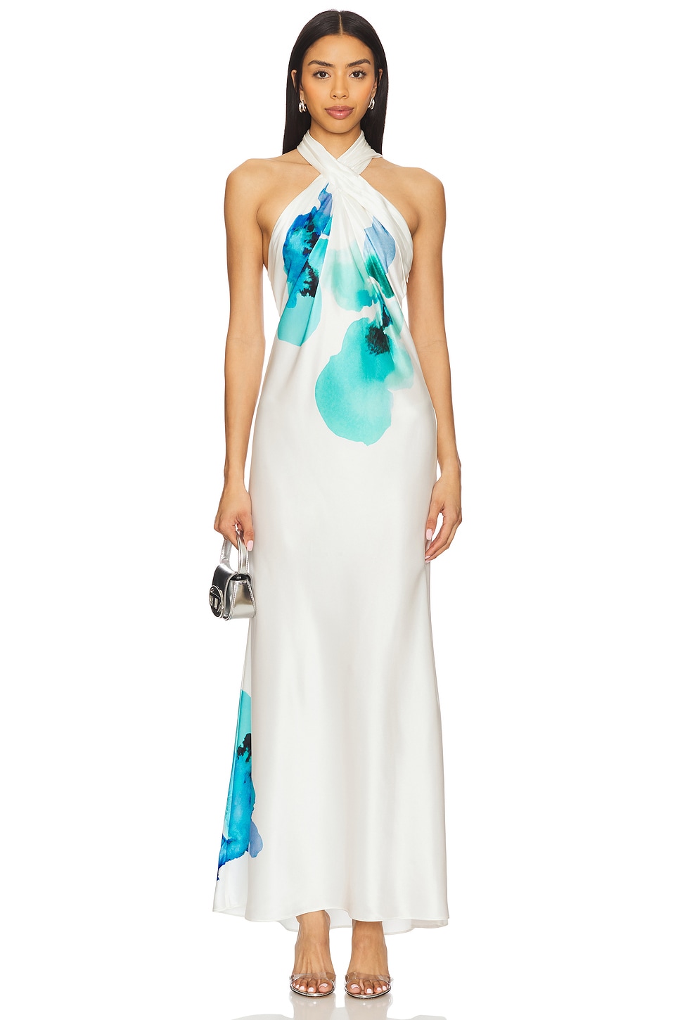 bardot alix maxi tie front dress Bardot Alix Maxi Tie Front Dress in Navy – TrenLend