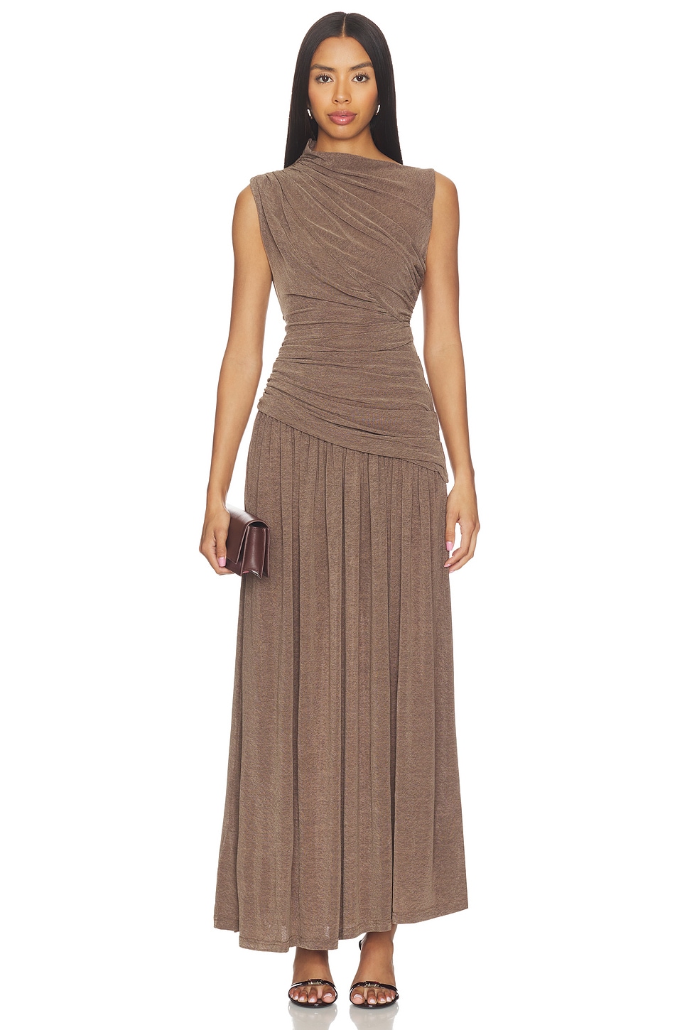 acler brown dress Acler Women's Cocoa Maxi Dress, AU12 US8 main image 0