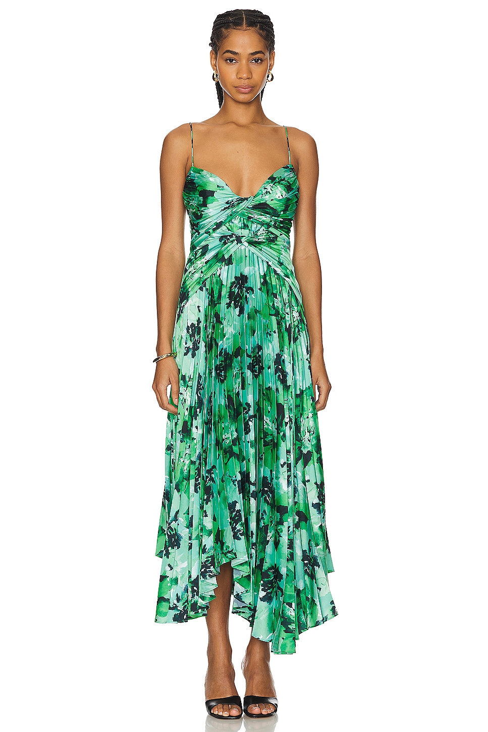 MeanderingJacquardpencil dress / LE’RURE Stripe Midi Dress