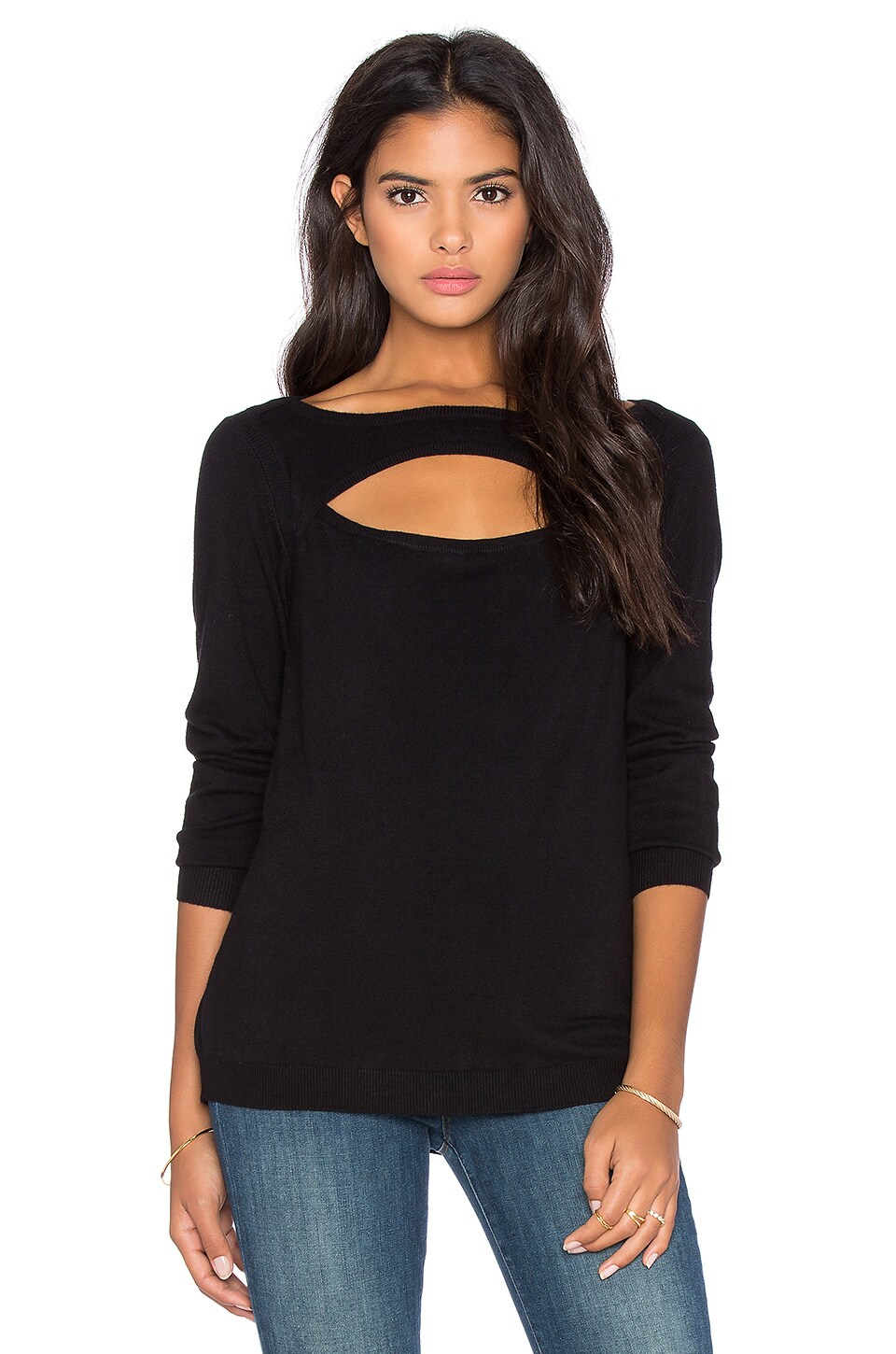 front cut out sweater
